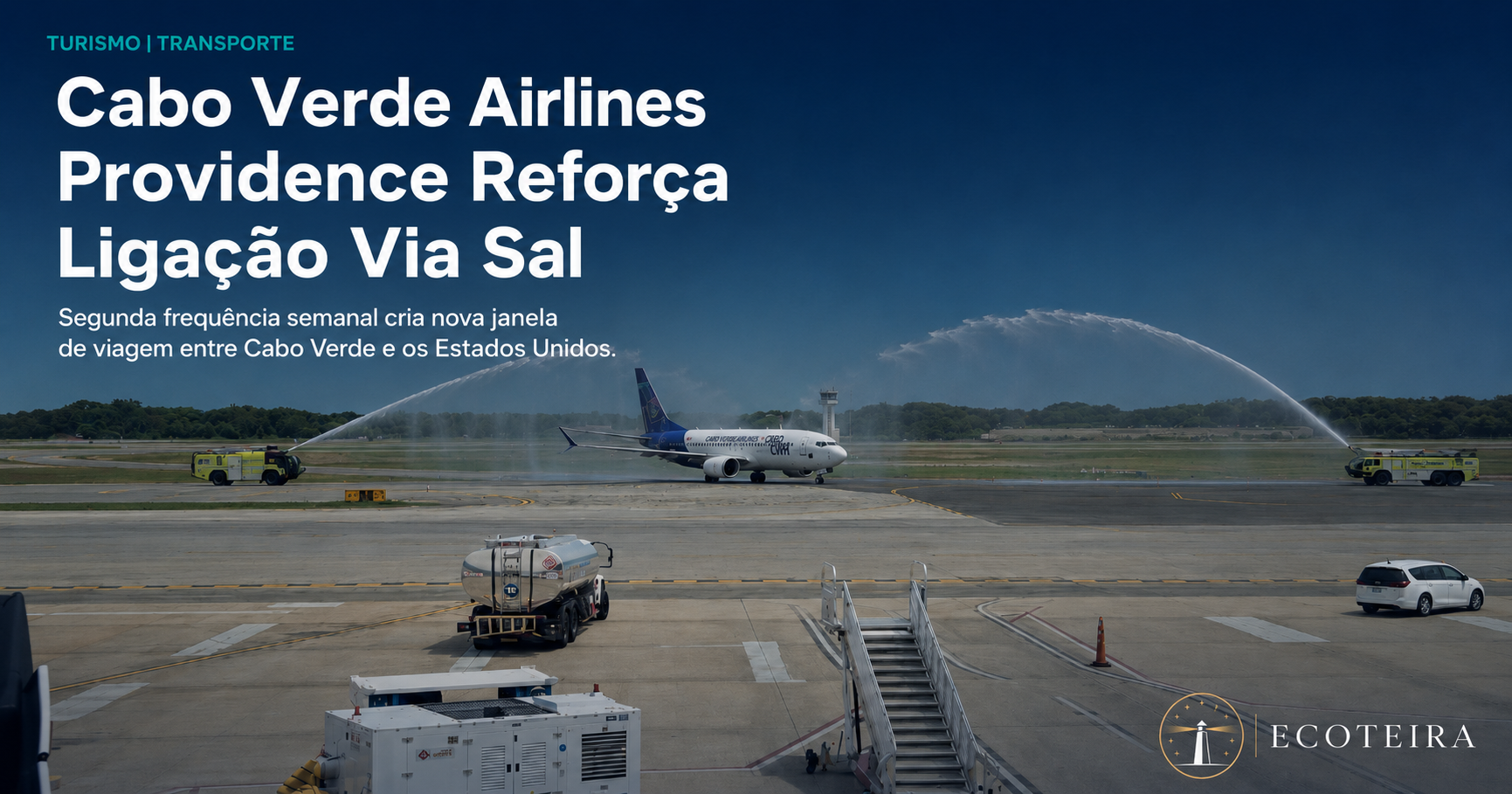 Avião da Cabo Verde Airlines Providence Cabo Verde